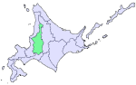 北海道の拡大地図（支庁）
